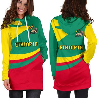 Ethiopia Women Hoodie Dress Proud Version K4