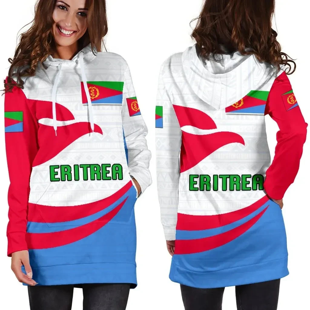 Eritrea Women Hoodie Dress Proud Version K4