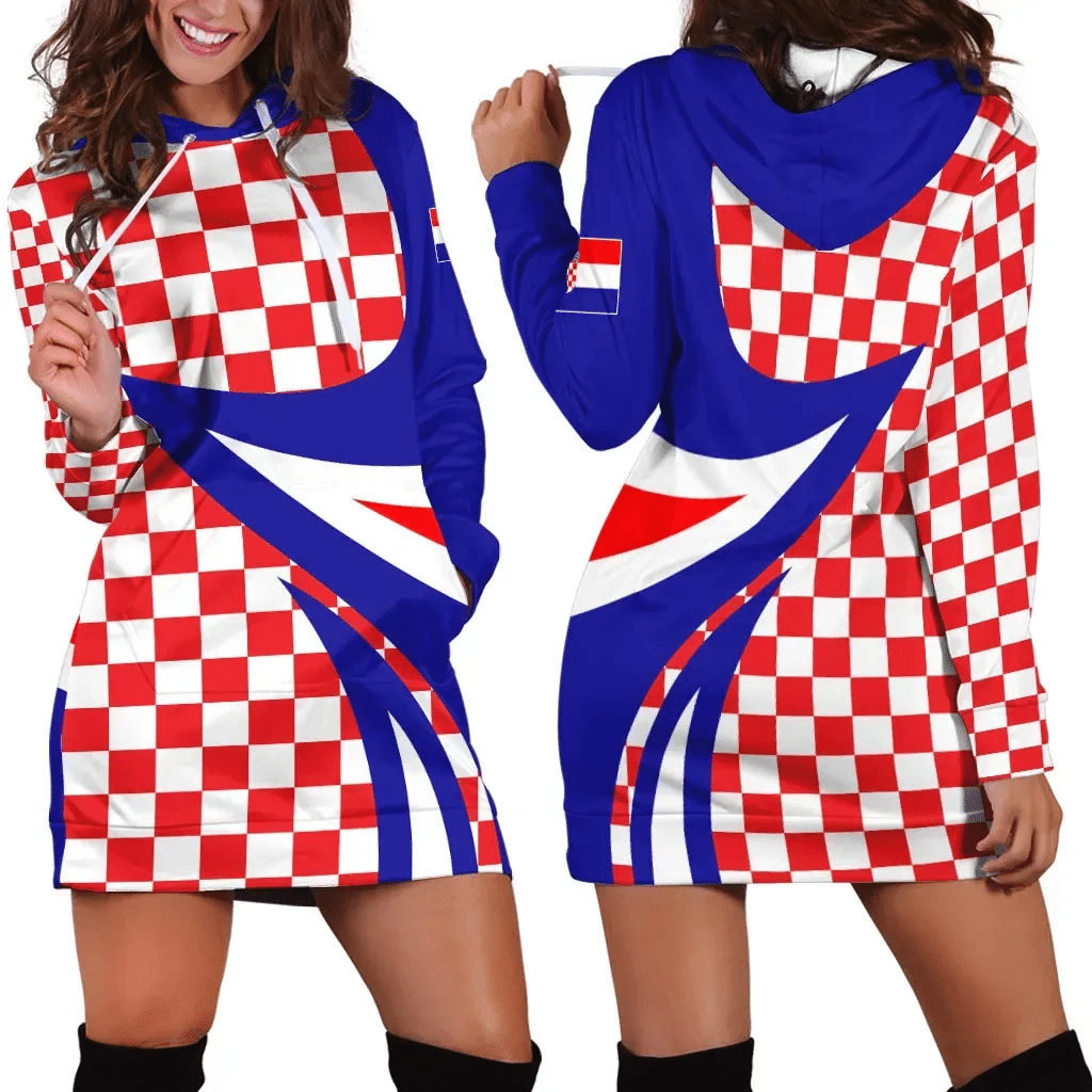 Croatia Hoodie Dress Day