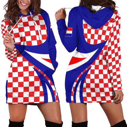 Croatia Hoodie Dress Day