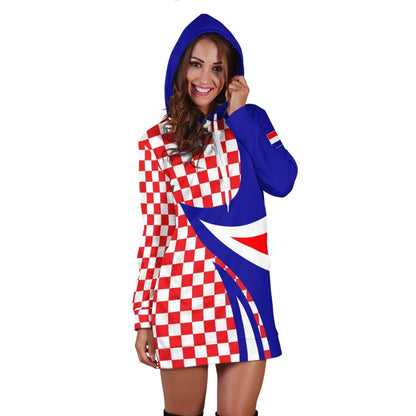 Croatia Hoodie Dress Day