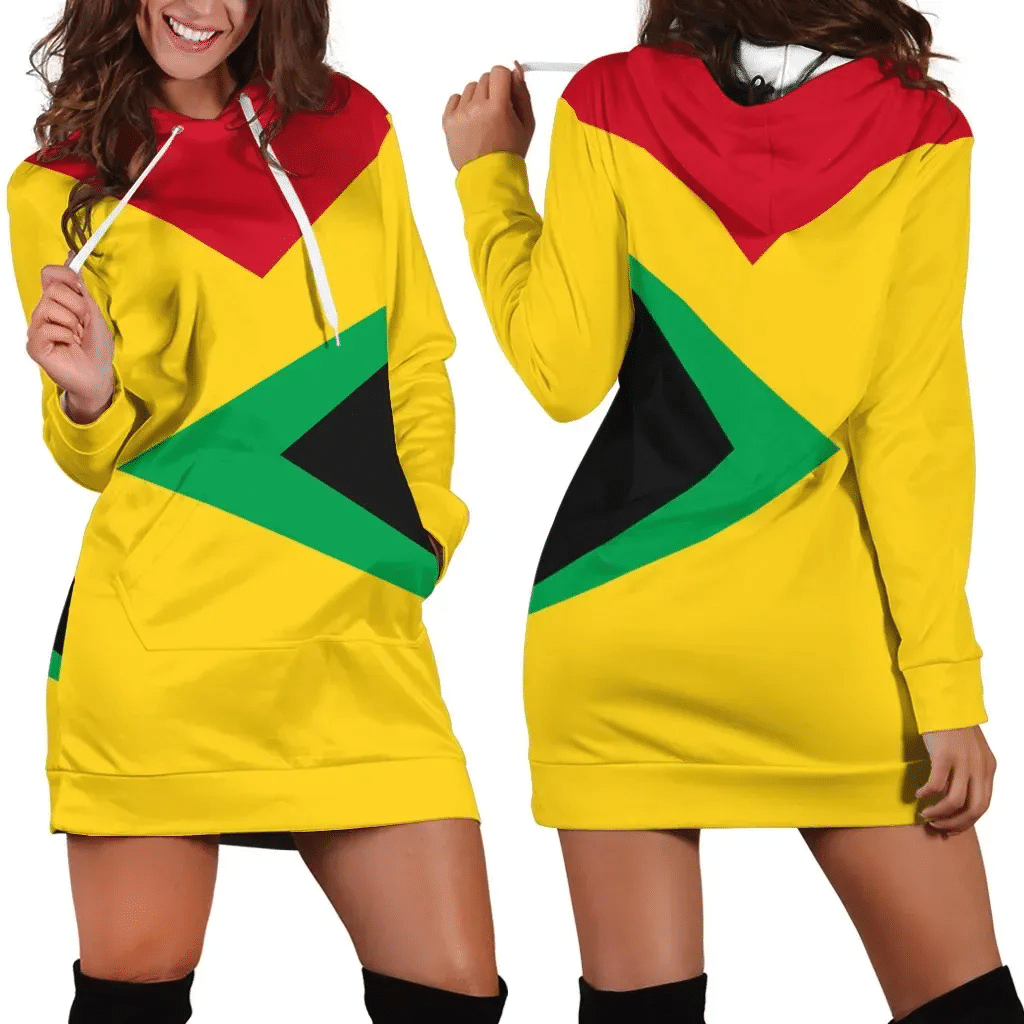 Guyana Hoodie Dress Babarian Yellow