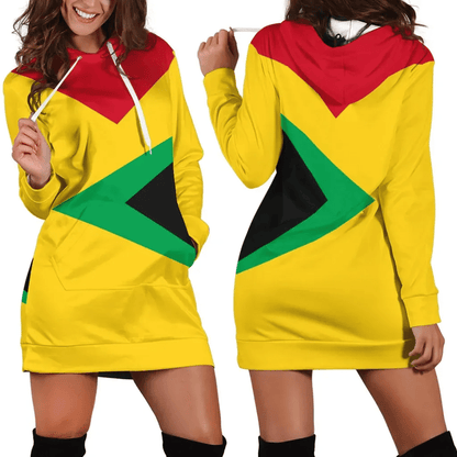 Guyana Hoodie Dress Babarian Yellow