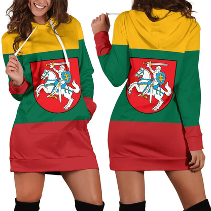 Lithuania Hoodie Dress th9