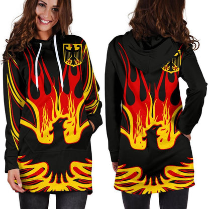 Germany Hoodie Dress Flame Style TH5