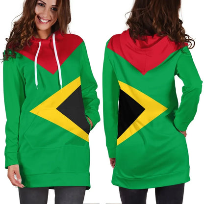 Guyana Hoodie Dress Babarian Green