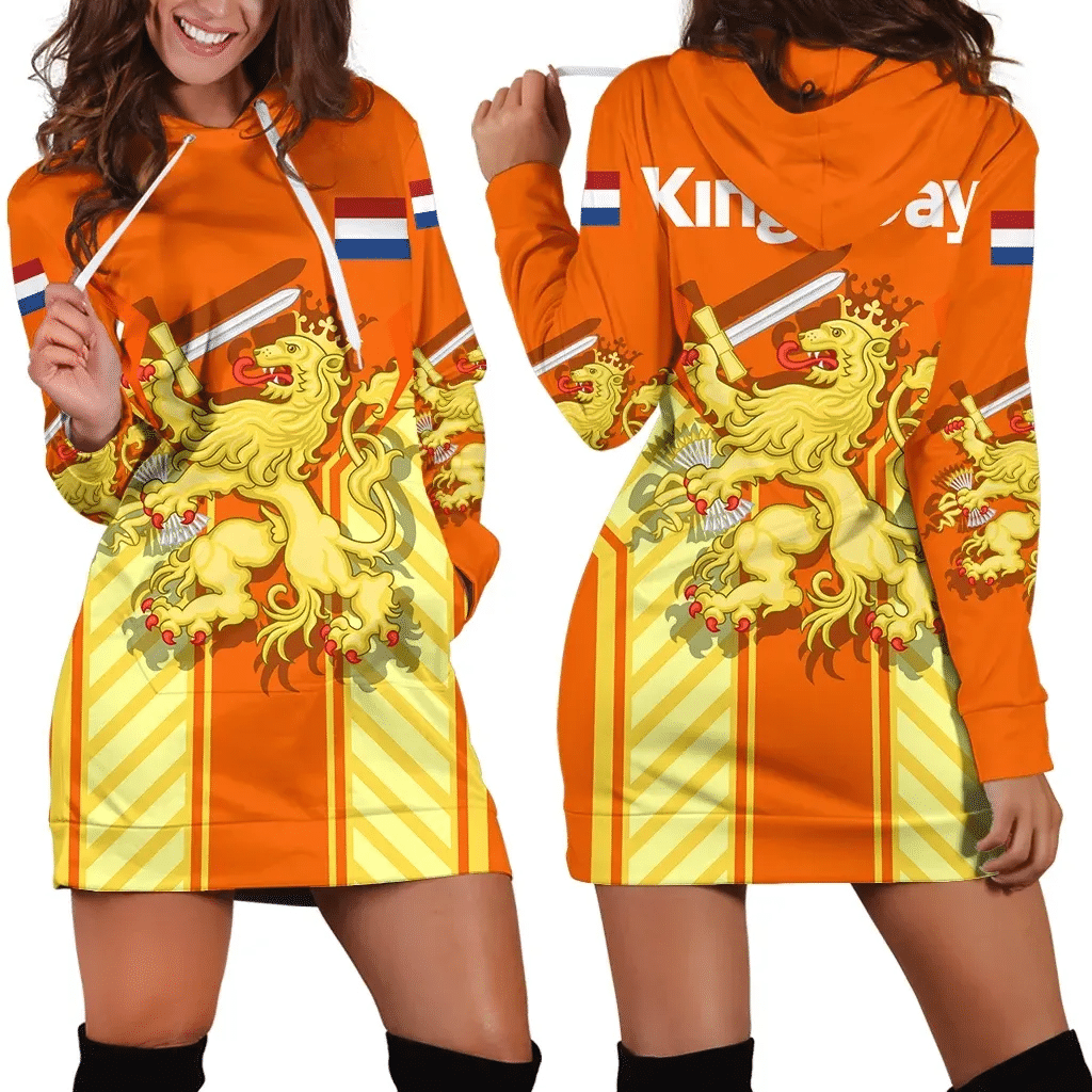 Netherlands Lion Coat Of Arms King's Day Hoodie Dress
