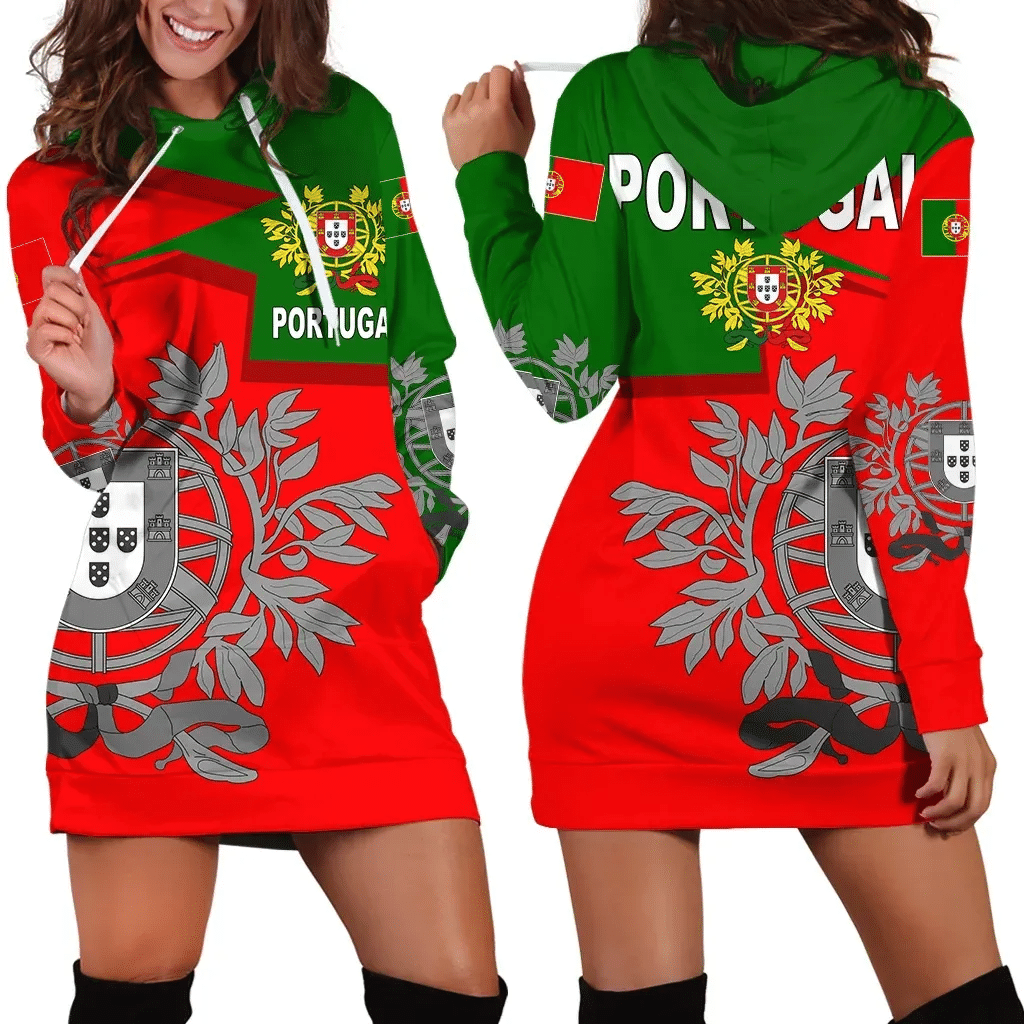 Portugal Hoodie Dress Coat Of Arms New Style