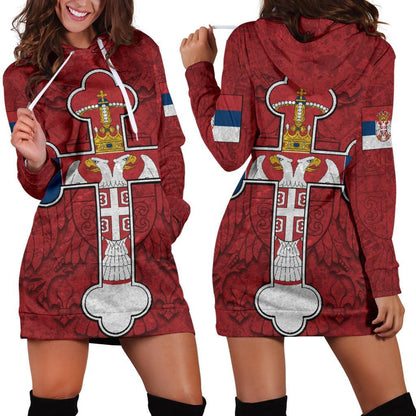 Serbian Cross Hoodie Dress Eagle K4