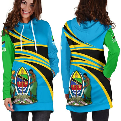 Tanzania N Flag Hoodie Dress