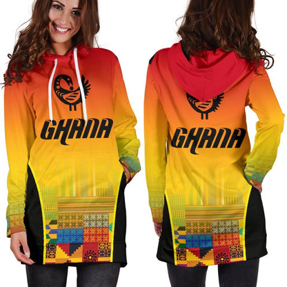 Ghana Ankara Hoodie Dress Women