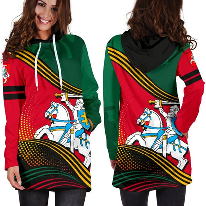 Lithuania Hoodie Dress Fall In The Wave K7