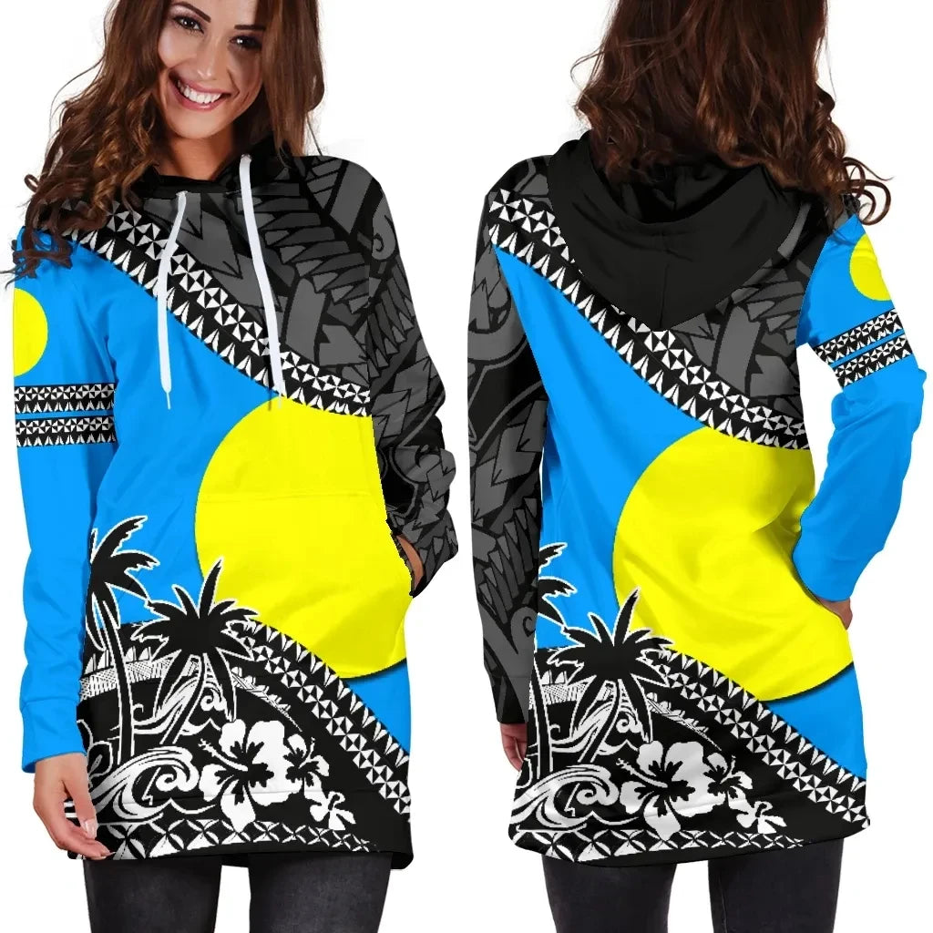 Palau Hoodie Dress Fall In The Wave K7