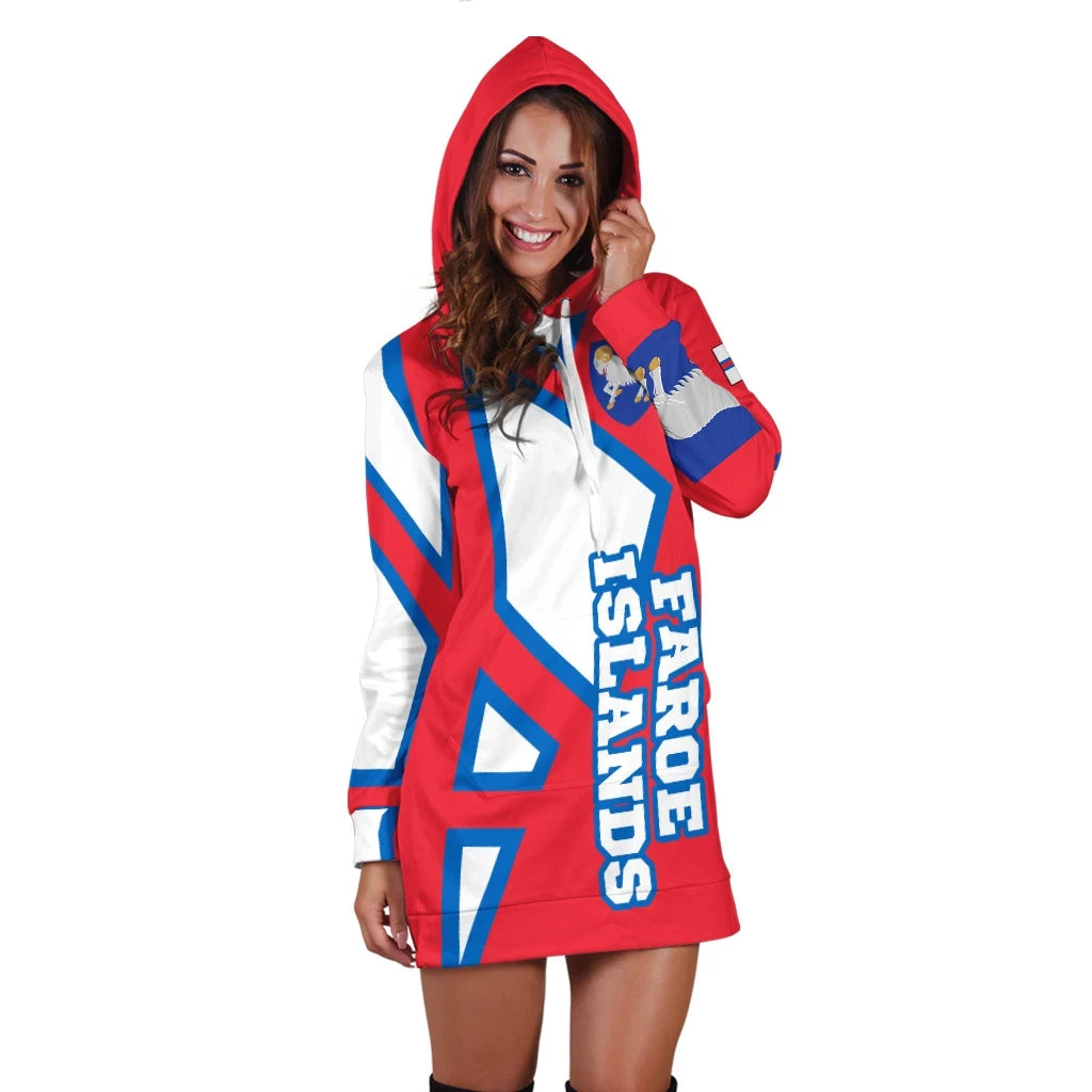 Faroe Islands Hoodie Dress Strong Square