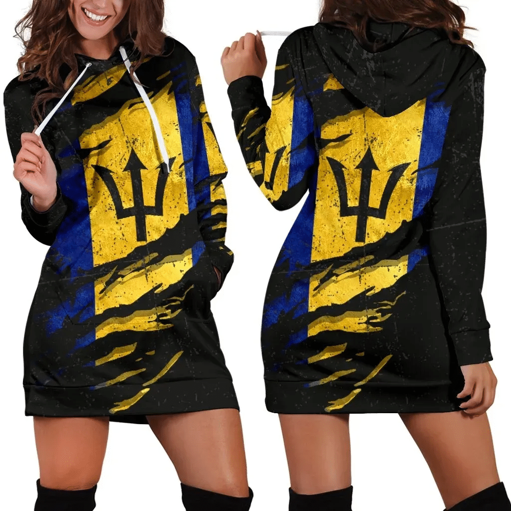 Barbados In Me Women's Hoodie Dress Special Grunge Style