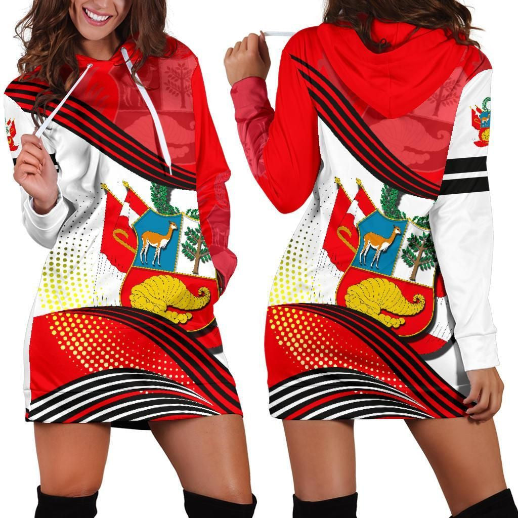 Peru Hoodie Dress Fall In The Wave K7