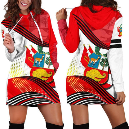 Peru Hoodie Dress Fall In The Wave K7