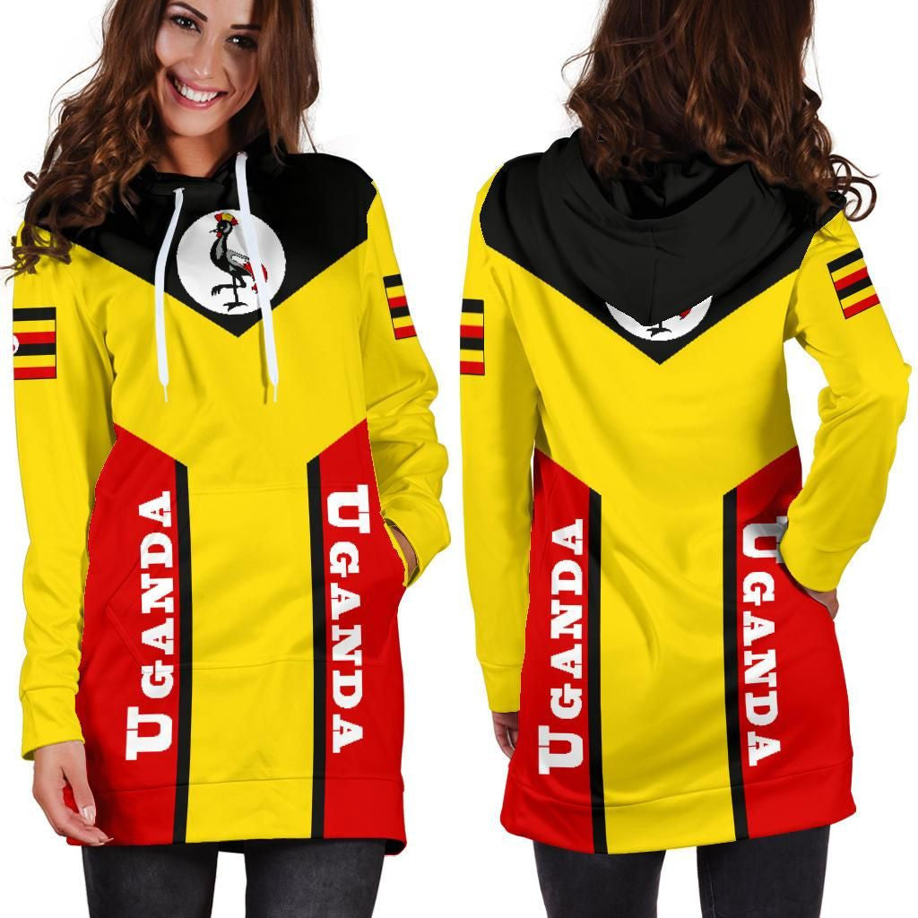 Uganda Hoodie Dress Rising