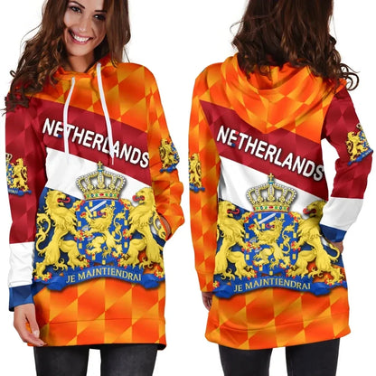 Netherlands Women Hoodie Dress Sporty Style K8