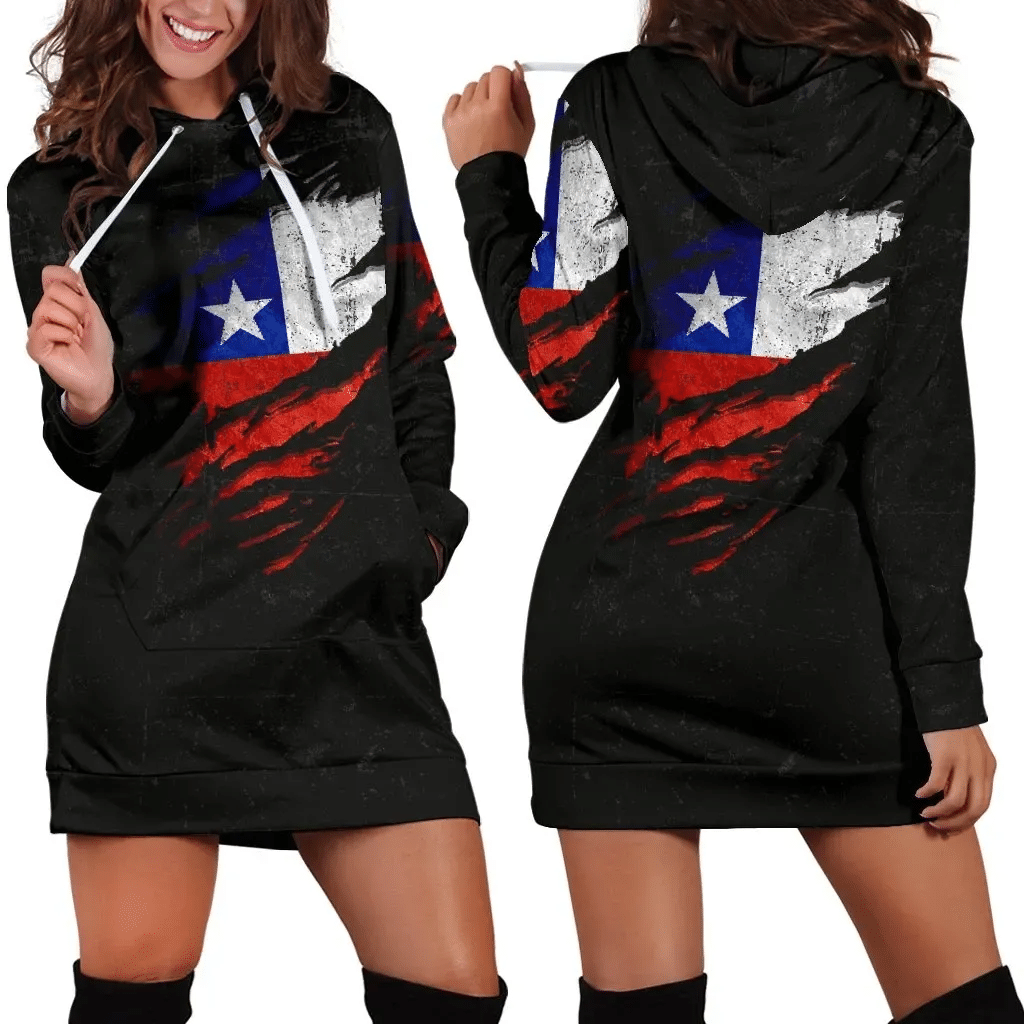 Chile in Me Women's Hoodie Dress Special Grunge Style
