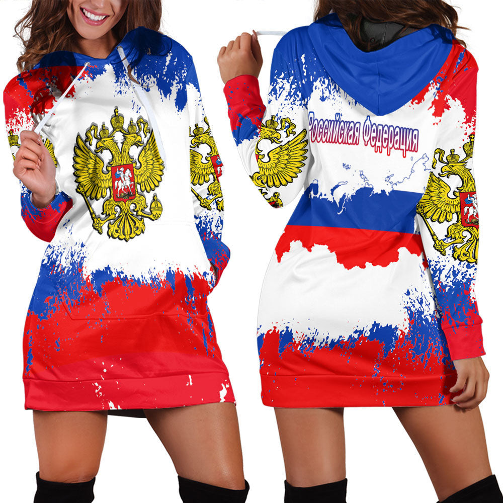 Clothing Russia Paint Style Hoodie Dress