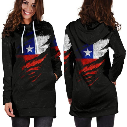 Chile in Me Women's Hoodie Dress Special Grunge Style