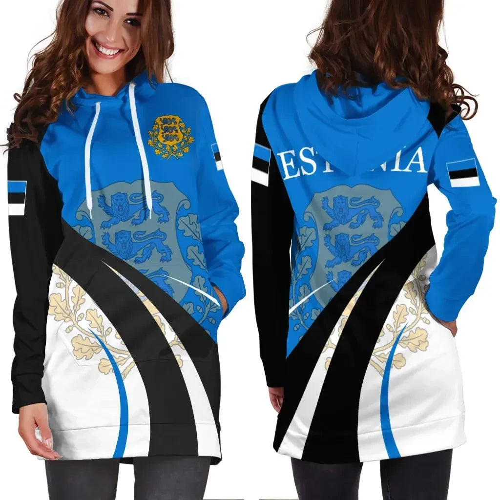 Estonia Hoodie Dress Flag CoA Basic