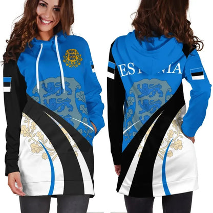 Estonia Hoodie Dress Flag CoA Basic