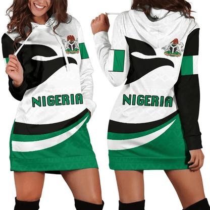 Nigeria Women Hoodie Dress Proud Version K4