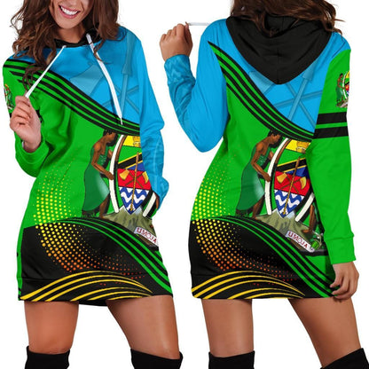 Tanzania Hoodie Dress Fall In The Wave K7