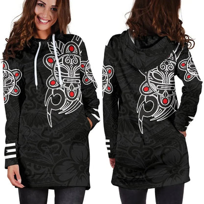 Puerto Rico Taino Sun Coqui Frog Tribal Hoodie Dress