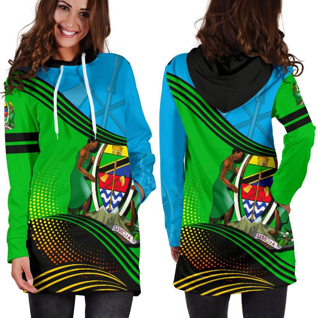 Tanzania Hoodie Dress Fall In The Wave K7