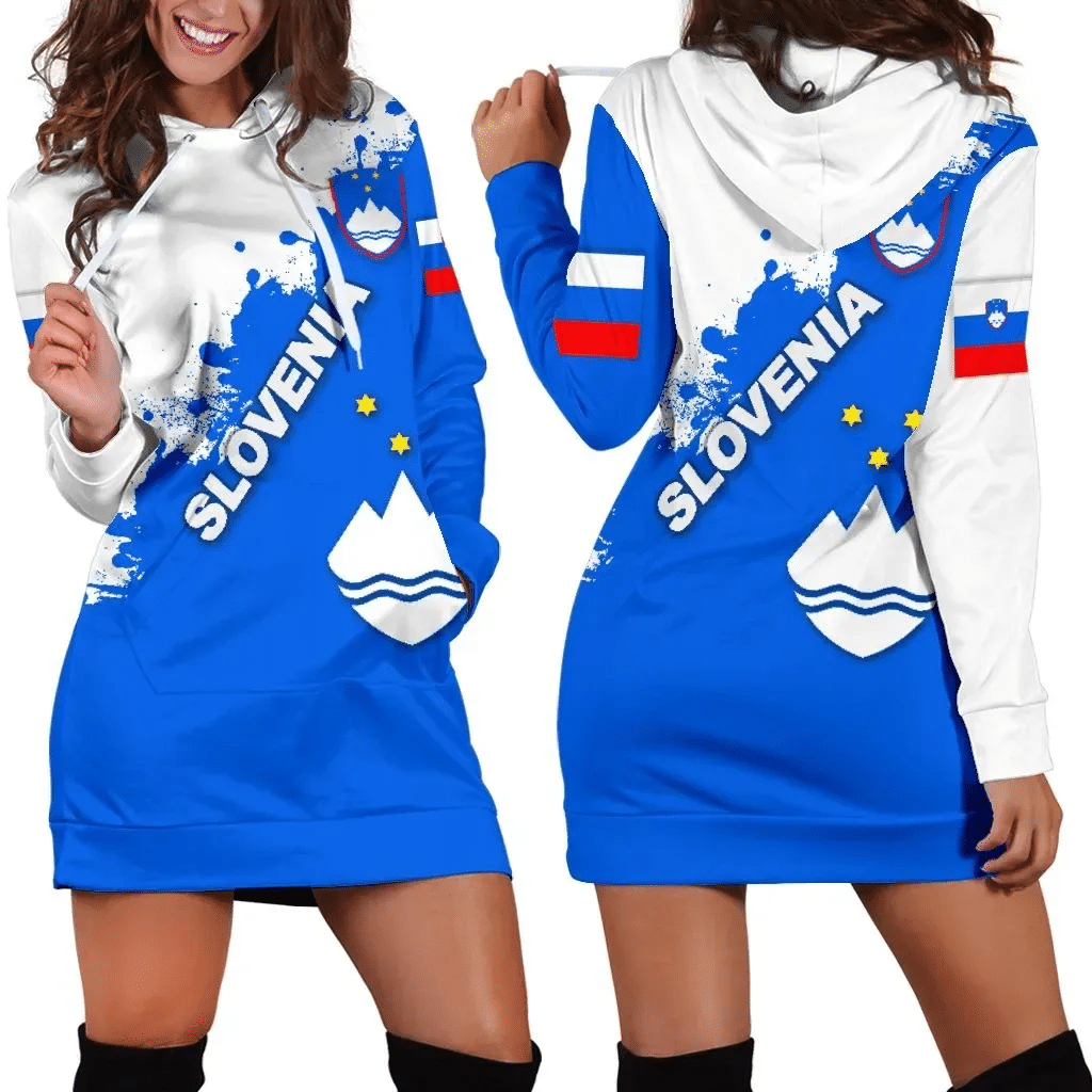 Slovenia Women Hoodie Dress Mount Triglav Version