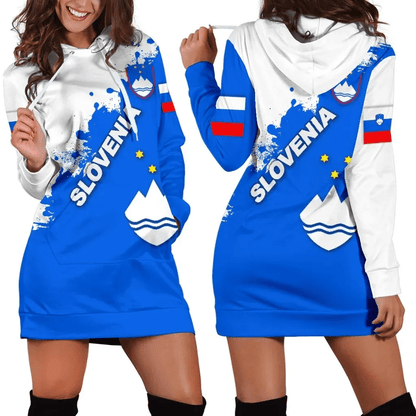 Slovenia Women Hoodie Dress Mount Triglav Version