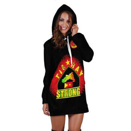 Tigray Hoodie Dress Strong Black