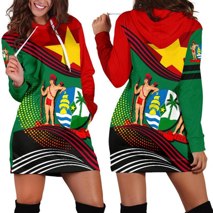 Suriname Hoodie Dress Fall In The Wave K7