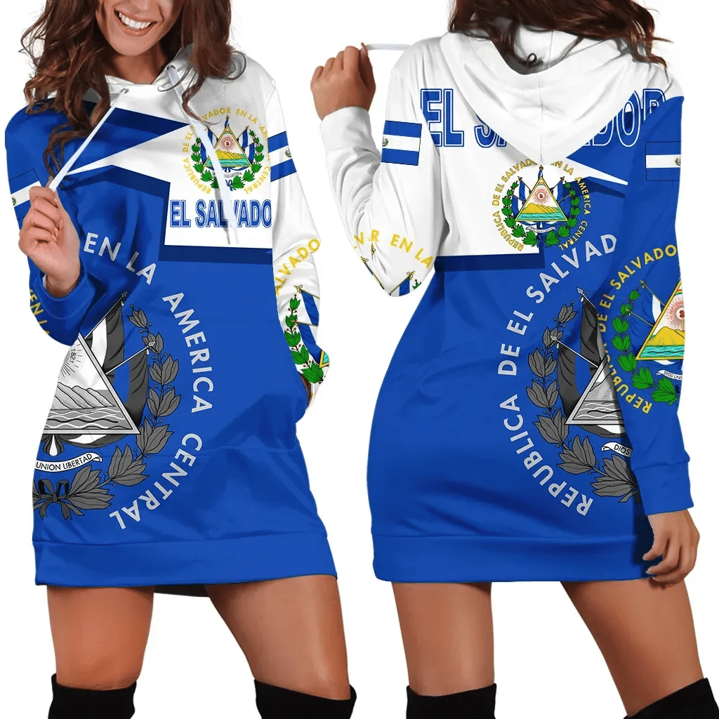 El Salvador Coat Of Arms Hoodie Dress New Style