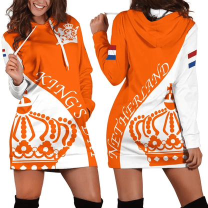 Netherlands Hoodie Dress King Day Crown