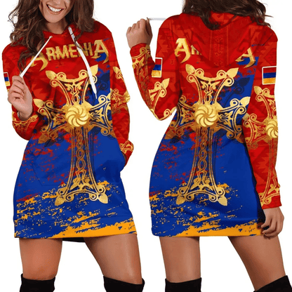 Armenia Khachkar, Armenian Cross Special Hoodie Dress