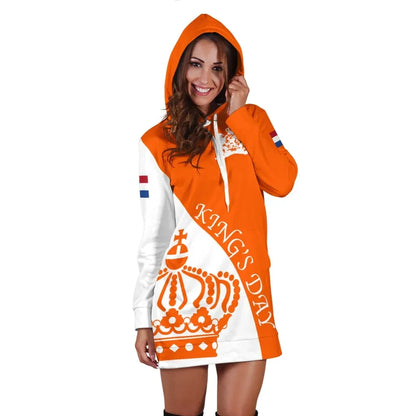 Netherlands Hoodie Dress King Day Crown