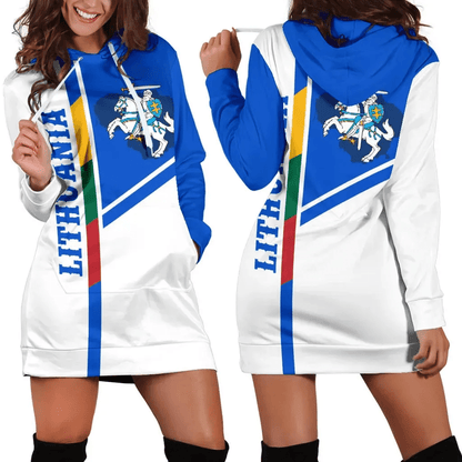 Lithuania Hoodie Dress Vytis Lietuva K4