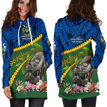 Solomon Islands Canoe Prow Women Hoodie Dress Road to Hometown K4