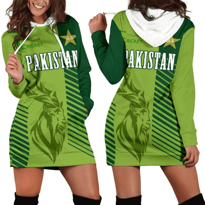 Pakistan Cricket Women's Hoodie Dress Markhor