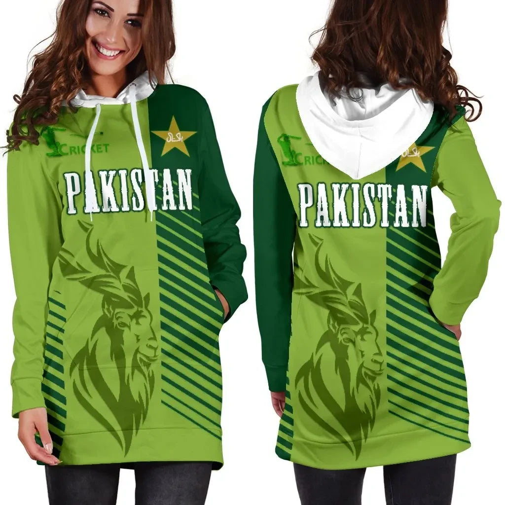 Pakistan Cricket Women's Hoodie Dress Markhor