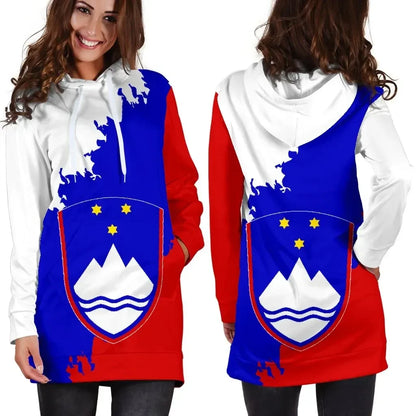 Slovenia Improve Cross Flag Hoodie Dress