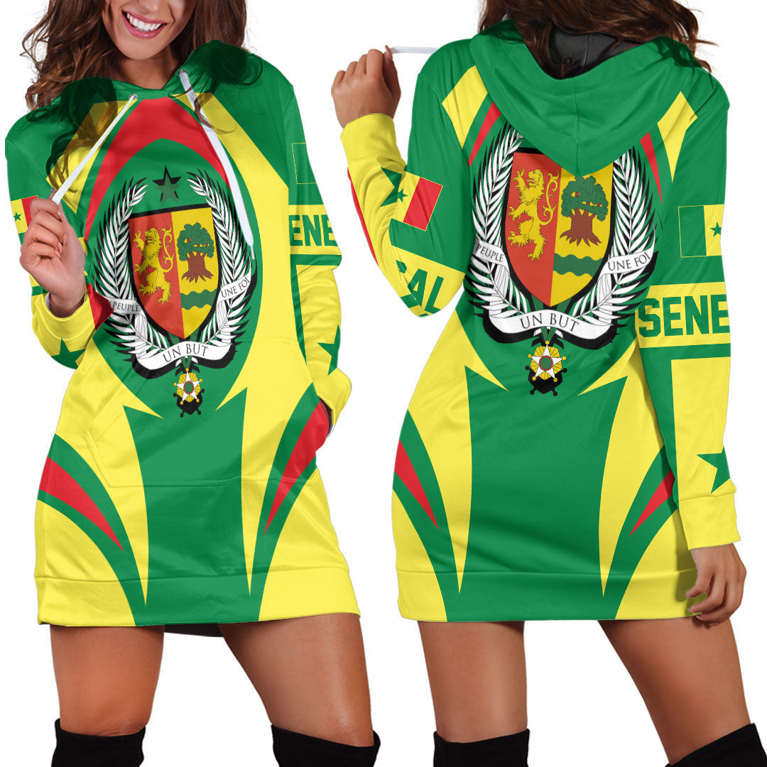 Clothing Senegal Action Flag Hoodie Dress