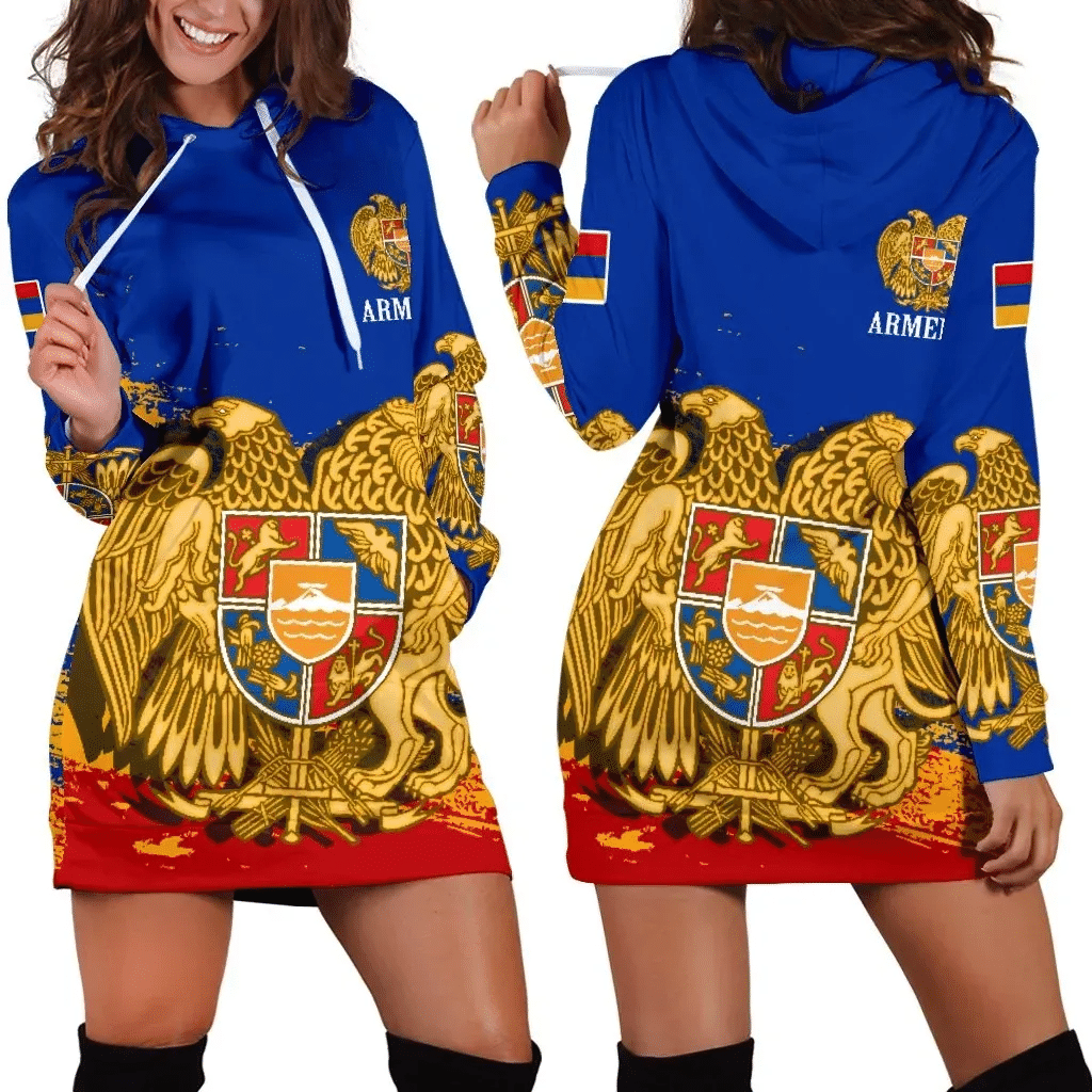Armenia Women's Hoodie Dress Armenia Blue