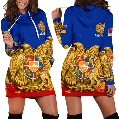 Armenia Women's Hoodie Dress Armenia Blue