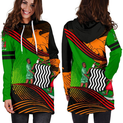 Zambia Hoodie Dress Fall In The Wave K7