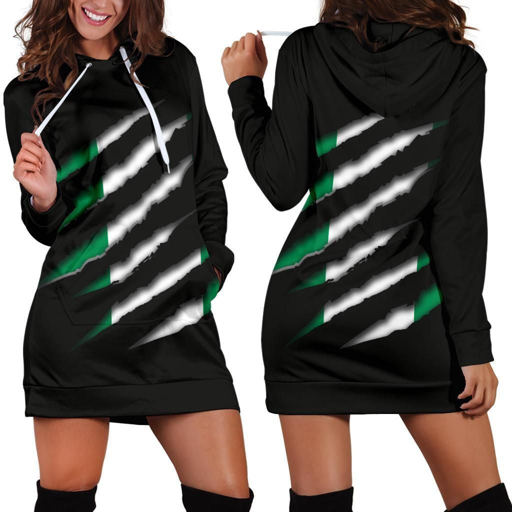 Nigeria Women's Hoodie Dress Inside Me B